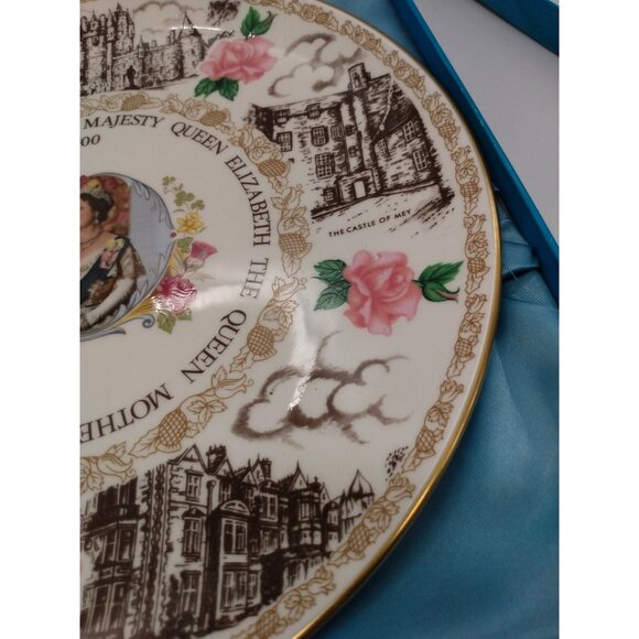 Coalport  1980 Plate to Commemorate The Queen Mother's 80th Birthday - Picture 5 of 11